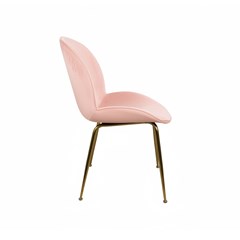 Velvet Cover All Seat Golden Metal Legs