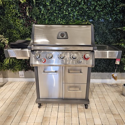 4 Burner Gas Grill SS Silver & Gray