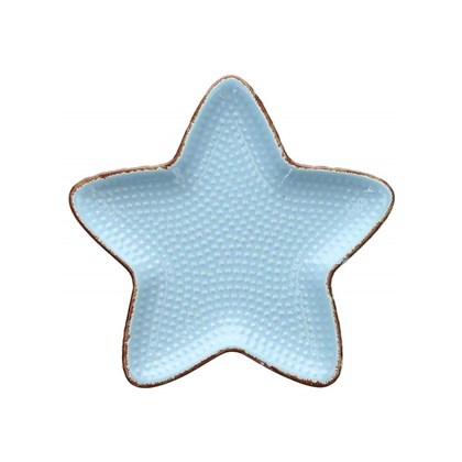 Starfish Plate 15 x 15 cm Dory Stoneware Blue