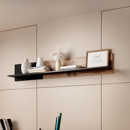 Hanging Shelf P-2 - Wotan Oak & Black