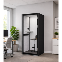 Single-Person Acoustic Booth - Black