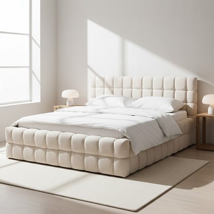 Upholstery Bed with Gas Lift 160x200 – Beige