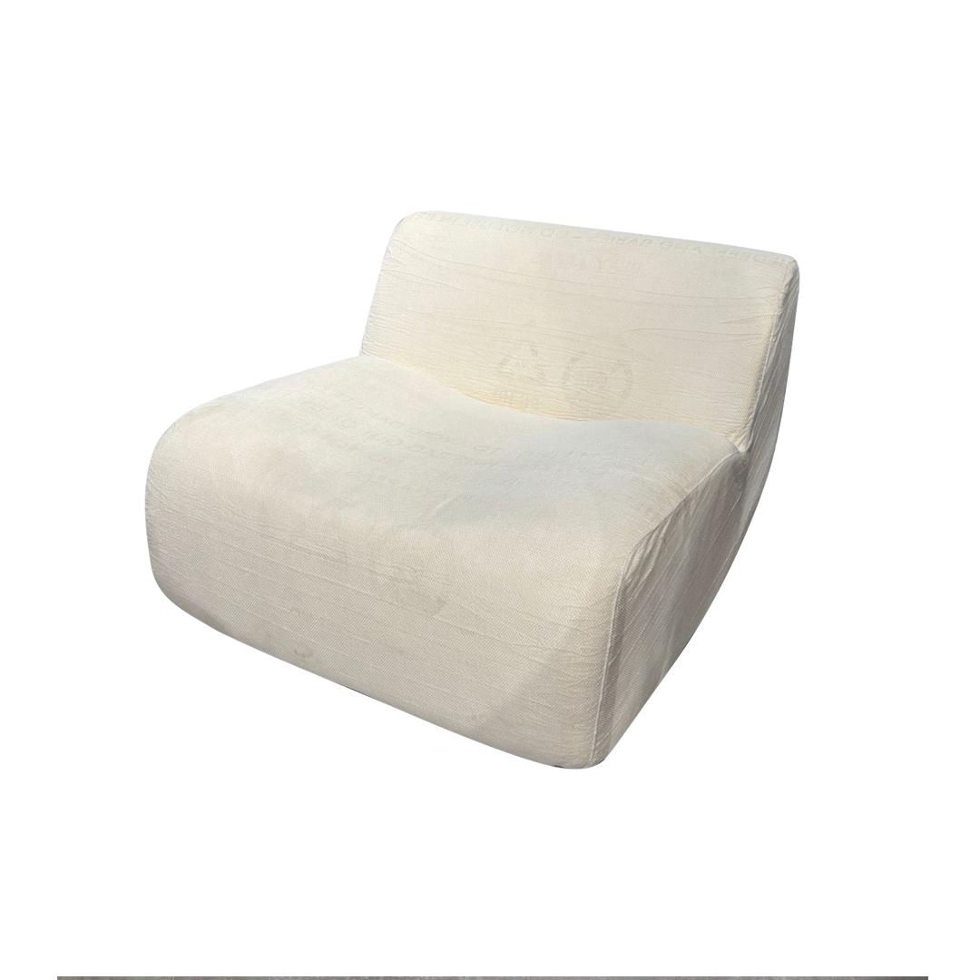 White Modular Single Seat Armless