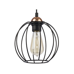 Pendant Lamp 1 Flat – Black & Copper