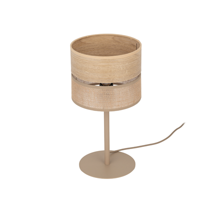 Dorma Wood Jute Bedside Lamp – Light Wood & Jute