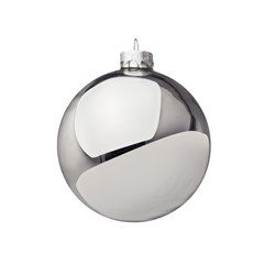 Shimmer Silver Glass Ball 8cm
