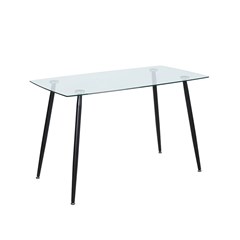 Rectangular Dining Glass Table - Black