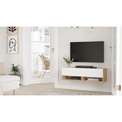 Hanging Tv Cabinet - Atlantic Pine & White