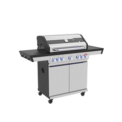4 Burner Gas Grill BBQ - Black & Grey