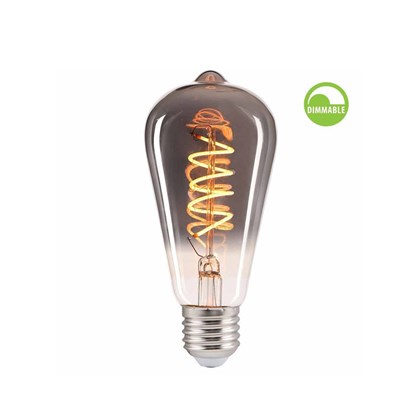 Led Filament Lamp Flick Smoke E27 4W 100lm 1800K