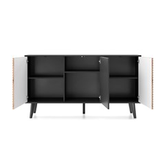 Sideboard 3 Doors – Black & Oak