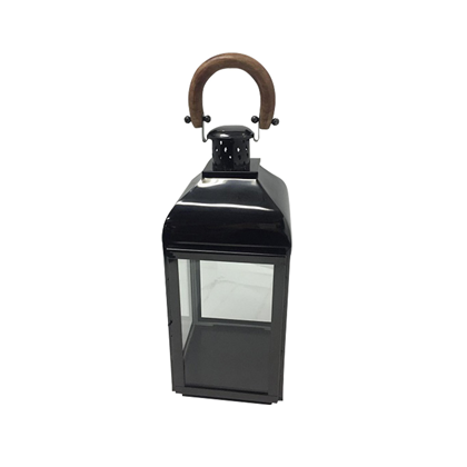 Stainless Steel Lantern 38cm Black
