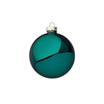 Woodl Green Shiny Bauble 6cm