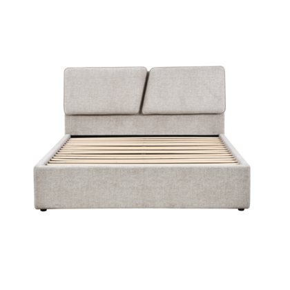 Upholstery Bed with Gaslift - Beige 180x200