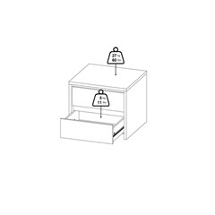 Next Nightstand 2 Drawers -Jackson Hickory & White