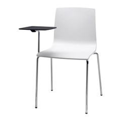 Chair with Writing Tablet - White