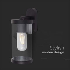 Wall Lamp Holder Clear Pc Black Body