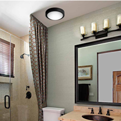 LED Lighting Fixture Mezzo/R 18W Black 4000K