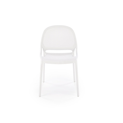 Chair White Plastic Frame Straight Legs
