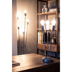 Silver Table Lamp 3Bulbs H45
