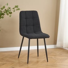 Dining Chair Microfiber Black