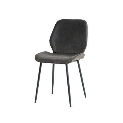 Dining Chair Microfiber Dark Grey