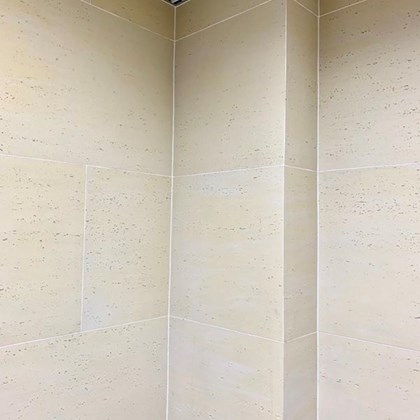 Travertine White Golden Wall Panel 120x60cm