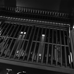 3 Burner Black Gas Grill Black