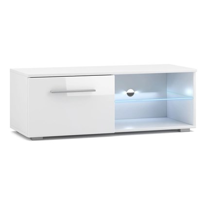 TV Unit Moon White Gloss Led 100cm