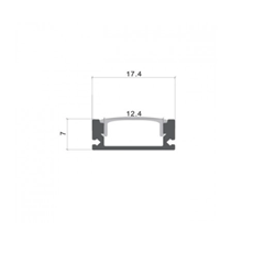 Aluminium Profile For LED Strip H6mm  L2m