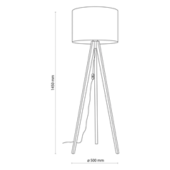 Floor Lamp Grand Walnut With Jute