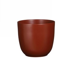 Tusca Pot Round Brown Matt - H25xd28cm