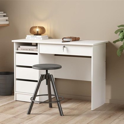 Function Plus Office Desk  White