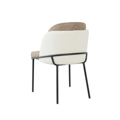 Dining Chair Brown and White