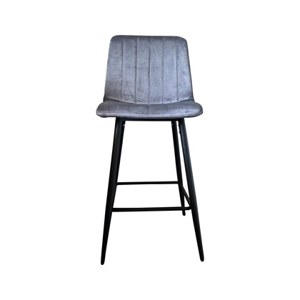 Bar Stool Dark Grey With Black Tube