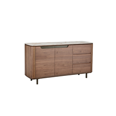Sideboard -Walnut & Gold