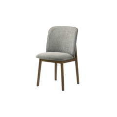 Walnut Table With Chair – Walnut & Light Grey