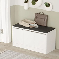 Shoe Rack Cabinet Bench with Puff