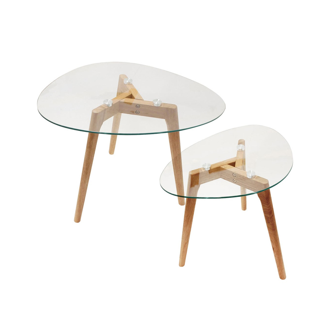 Nesting 2 Table – Transparent Beige