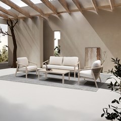 Alumium Sofa Set – Matt Camel & Beige