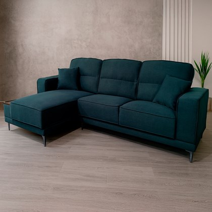 3-Seater Sofa Left Chaise Longue - Dark Grey