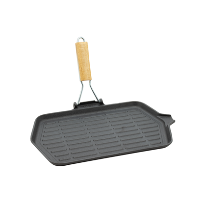 Grill Pan 36x22cm Cast Iron One Handle