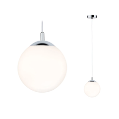 Globe Pendant IP44 20W Satin Chrome