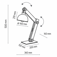 Bedside Lamp – Black & Light Wood