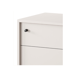 Bookshelf 2 Door with Front Glass – Cashmere