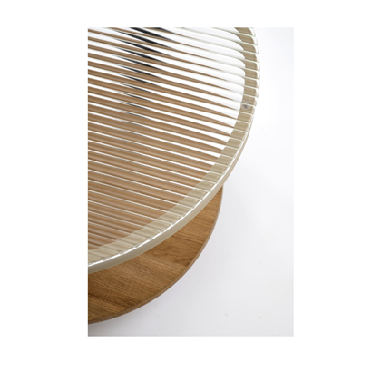 Coffee Table Oval Glass Natural Black