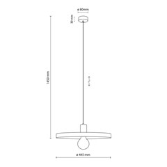 Hanging Lamp Sila Sabia 400 -  Brick Red