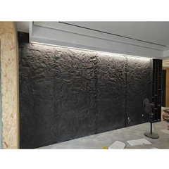New Rock Cut Stone Wall Panel Dark Grey 298x112cm
