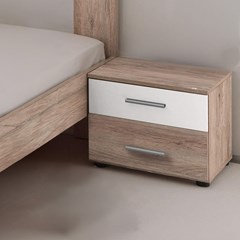 Bedroom Set - Light Oak & White