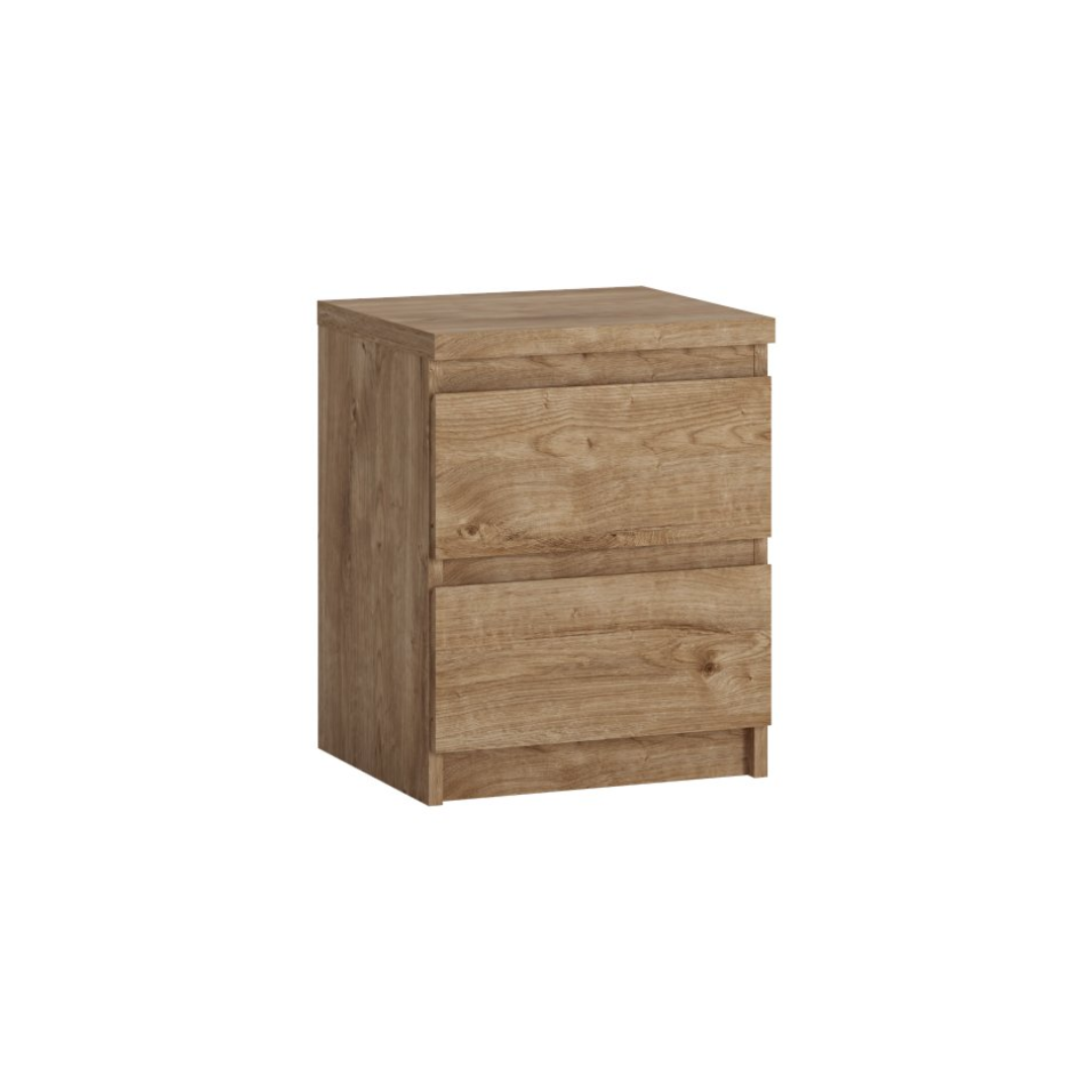 Bedside Cabinet 2 Shelves – Golden Ribbeck Oak